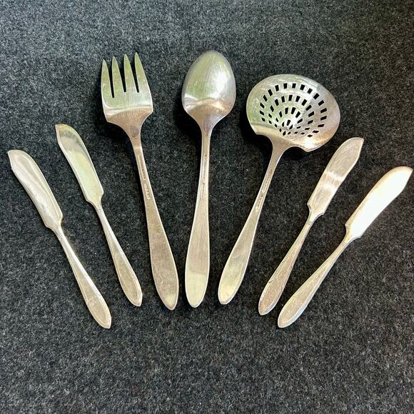 Vintage Nobility Plate Silverplate Serving Utensils Set of 7 by Oneida - Picture 3 of 11